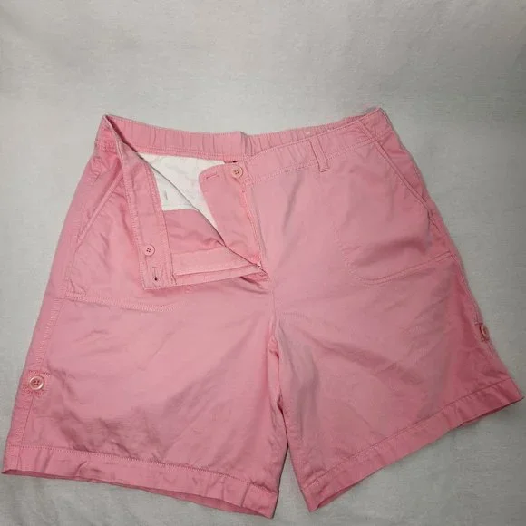 TALBOTS TALBOTS Gorpcore PINK Semi Elastic Waist Roll Leg Bermuda Short Size 16. - Picture 8 of 16
